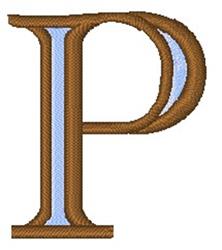 quick stitch outline machine embroidery pattern - Outline P for patchwork quilt blocks