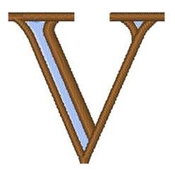 quick stitch outline machine embroidery pattern - Outline V for kitchen tea towels