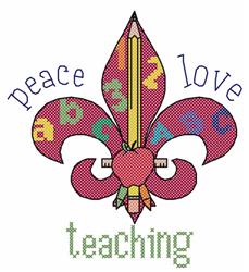 cross detailed machine embroidery - Peace Love Teaching perfect for Learning Mats