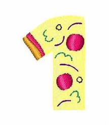 Pizza Pie 1 - 4x4 pie quick stitch machine embroidery design for cute baby onesies