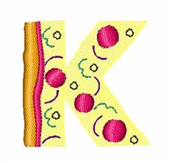 Pizza Pie K - 4x4 pie quick stitch machine embroidery design for cute baby onesies