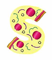 quick stitch pie machine embroidery pattern - Pizza Pie S for reusable tote bags