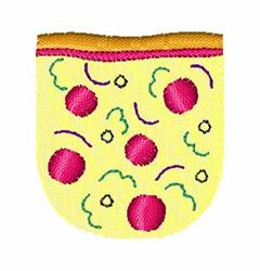 Pizza Pie U - 4x4 pie quick stitch machine embroidery design for cute baby onesies