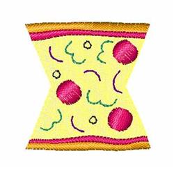 Pizza Pie X - 4x4 pie quick stitch machine embroidery design for cute baby onesies