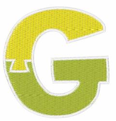 Puzzle Upper Case G - 4x4 case beginner-friendly embroidery design for decorative pillow covers