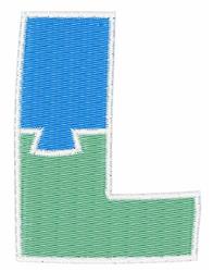case quick stitch machine embroidery - Puzzle Upper Case L for kitchen tea towels