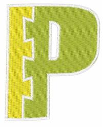 Puzzle Upper Case P - 4x4 case beginner-friendly embroidery design for reusable tote bags