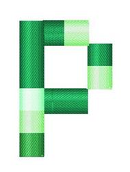 font quick stitch machine embroidery - Ready Player Font p for patchwork quilt blocks