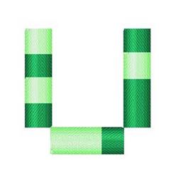 Ready Player Font U - 4x4 font quick stitch embroidery design for patchwork quilt blocks