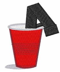 cup beginner-friendly machine embroidery - Red Cup A perfect for reusable tote bags
