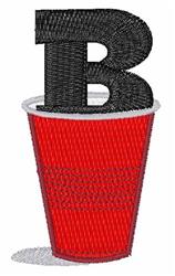 Red Cup B - 4x4 cup beginner-friendly machine embroidery design for kitchen tea towels