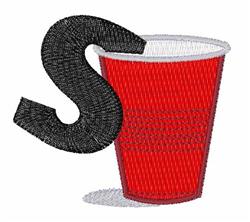 cup beginner-friendly machine embroidery - Red Cup S perfect for kitchen tea towels