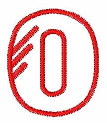 Redwork Block Font 0 - 4x4 font redwork embroidery design for reusable tote bags