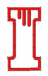 quick stitch font redwork machine embroidery pattern - Redwork Block Font I for decorative pillow covers