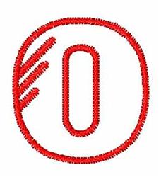 quick stitch font redwork machine embroidery pattern - Redwork Block Font O for decorative pillow covers