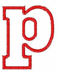 font redwork machine embroidery - Redwork Block Font p perfect for kitchen aprons