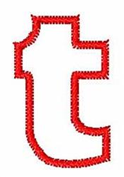 Redwork Block Font t - 4x4 font redwork machine embroidery design for cute baby onesies