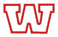 Redwork Block Font w - 4x4 font redwork machine embroidery design for cute baby onesies