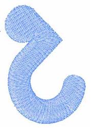 quick stitch case machine embroidery pattern - Rounded Lower Case Z for reusable tote bags