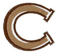 Shaded C - 4x4 shaded quick stitch machine embroidery design for Personalized Gifts