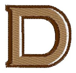 quick stitch shaded machine embroidery pattern - Shaded D for Classroom Displays