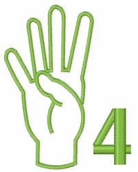 quick stitch language machine embroidery pattern - Sign Language 4 for reusable tote bags