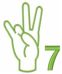 quick stitch language machine embroidery pattern - Sign Language 7 for Promotional Materials
