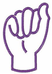 quick stitch language machine embroidery pattern - Sign Language A for Banners