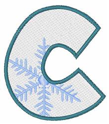 Snowflake Font C - 4x4 snowflake beginner-friendly embroidery design for Birthday Banners