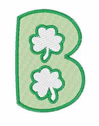 St. Patricks B - 4x4 shamrock beginner-friendly embroidery design for cute baby onesies