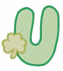 beginner-friendly shamrock machine embroidery pattern - St. Patricks U for Scarves