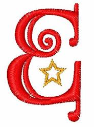 font quick stitch machine embroidery - Starry Christmas Font E for reusable tote bags