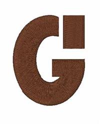 quick stitch font machine embroidery pattern - Stencil Font G for kitchen tea towels