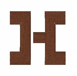 font quick stitch machine embroidery - Stencil Font H perfect for reusable tote bags