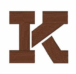 font quick stitch machine embroidery - Stencil Font K for decorative pillow covers