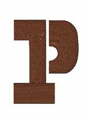 quick stitch font machine embroidery pattern - Stencil Font P for kitchen aprons