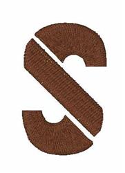 quick stitch font machine embroidery pattern - Stencil Font S for reusable tote bags