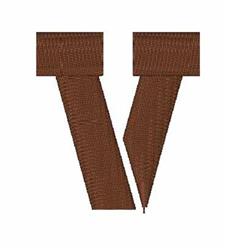 quick stitch font machine embroidery pattern - Stencil Font V for kitchen aprons