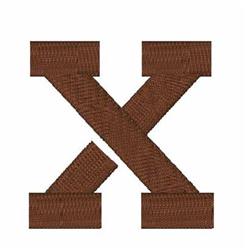 Stencil Font X - 4x4 font quick stitch machine embroidery design for kitchen tea towels