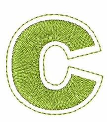 Stitched Font C - 4x4 font quick stitch embroidery design for Educational Materials