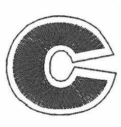 quick stitch font machine embroidery pattern - Stitched Font c for Decor Items
