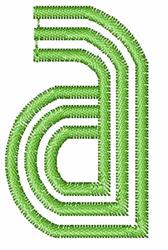 Striped Lower Case a - 4x4 case quick stitch embroidery design for decorative pillow covers