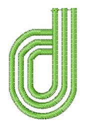 Striped Lower Case d - 4x4 case quick stitch embroidery design for cute baby onesies