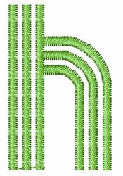 case quick stitch machine embroidery - Striped Lower Case h perfect for kitchen aprons