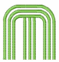 Striped Lower Case m - 4x4 case quick stitch embroidery design for outdoor garden flags