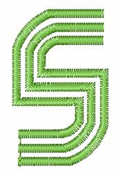 Striped Lower Case s - 4x4 case quick stitch embroidery design for reusable tote bags