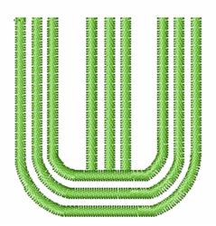 case quick stitch machine embroidery - Striped Lower Case w for cute baby onesies