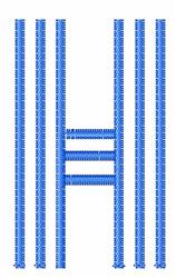 quick stitch case machine embroidery pattern - Striped Upper Case H for decorative pillow covers