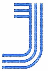 case quick stitch machine embroidery - Striped Upper Case J for cute baby onesies