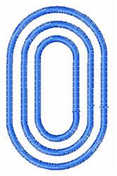 Striped Upper Case O - 4x4 case quick stitch embroidery design for Pillow Cases